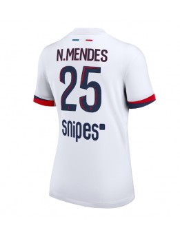 Paris Saint-Germain Nuno Mendes #25 Replika Borta Kläder Dam 2025-26 Kortärmad